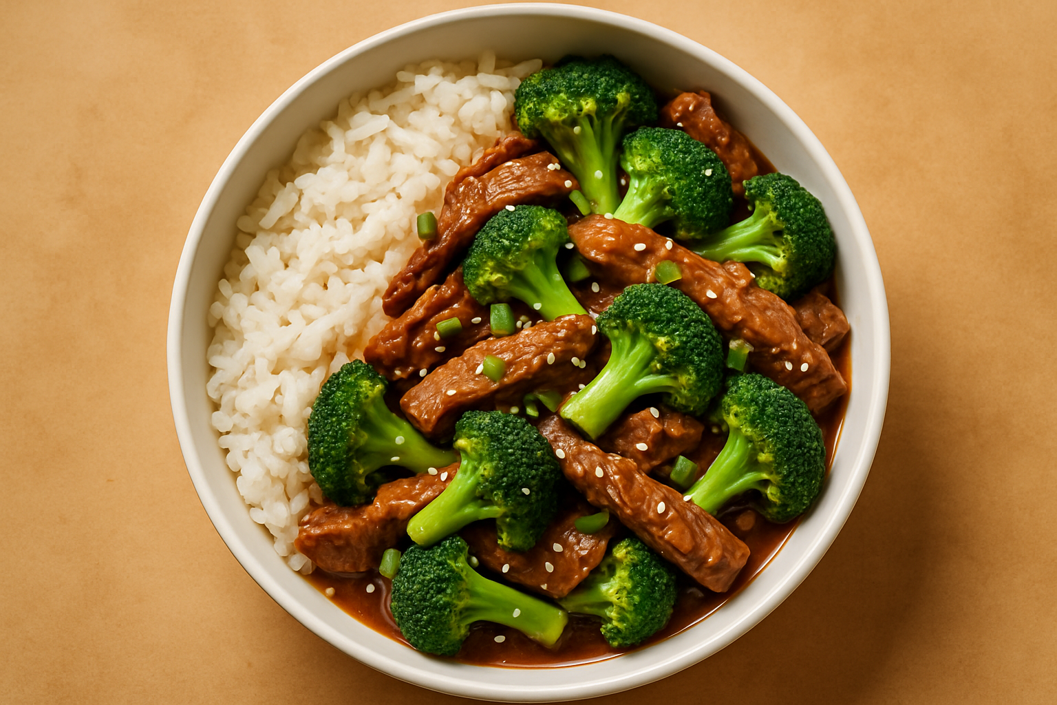 Beef Broccolli bowl with rice